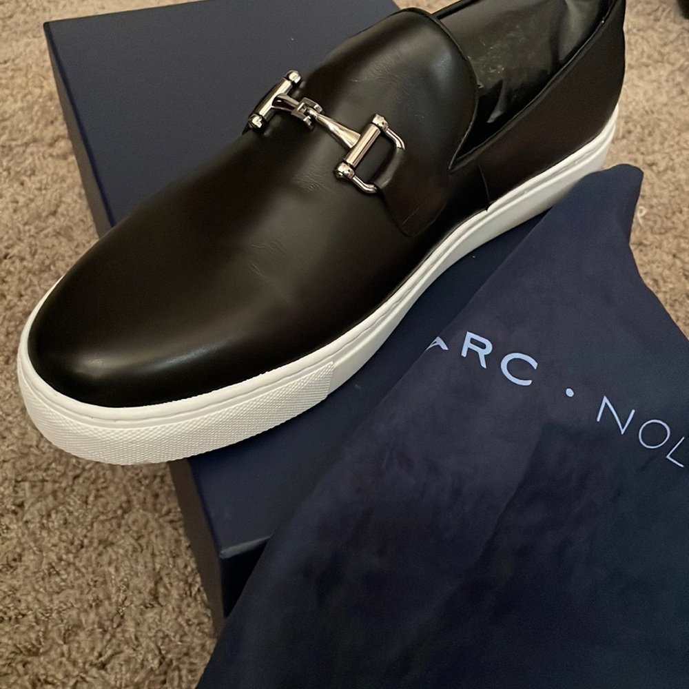 Marc Nolan Black Leather shoes size 13